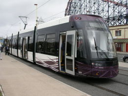 New Bombardier Flexity tram in Blackpool